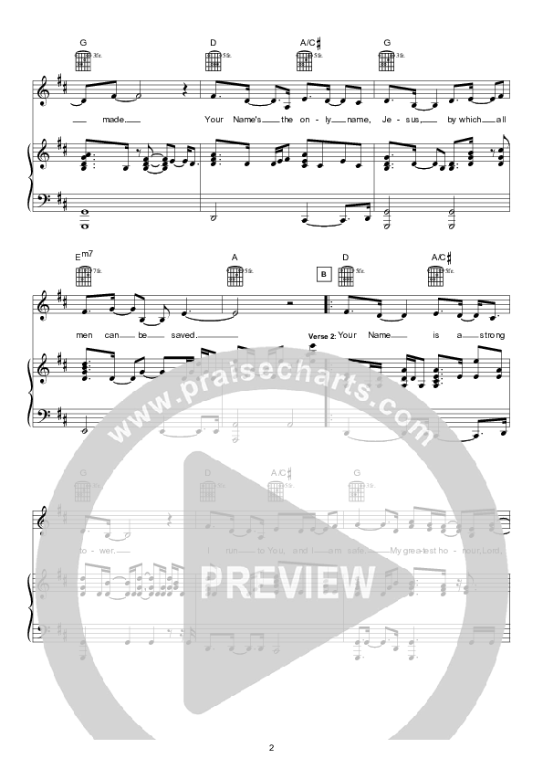 The Only Name Lead & Piano (Hillsong Worship)