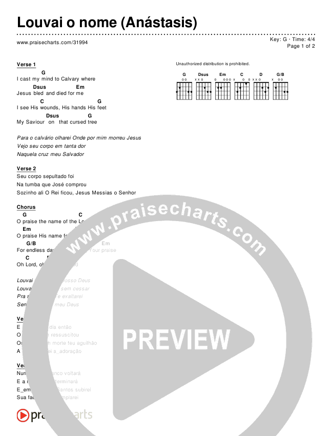 Louvai o nome (Anástasis) (Simplified) Chords & Lyrics ()