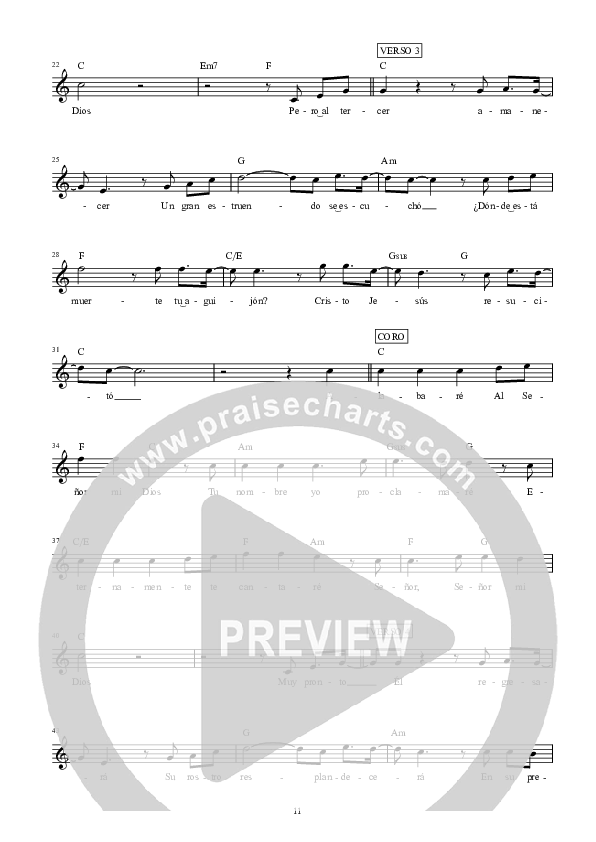 Alabaré Al Señor (Anástasis) (O Praise The Name (Anastasis)) Lead Sheet (Hillsong en Espanol / Hillsong Worship)