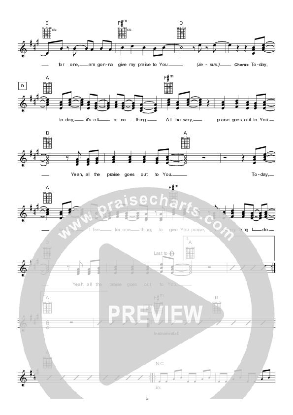 The Time Has Come (Instrumental) Lead Sheet (Hillsong UNITED)