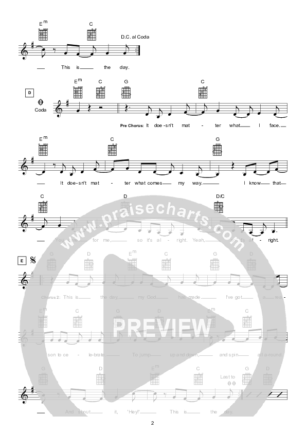 This Is The Day Lead Sheet (Hillsong Kids)