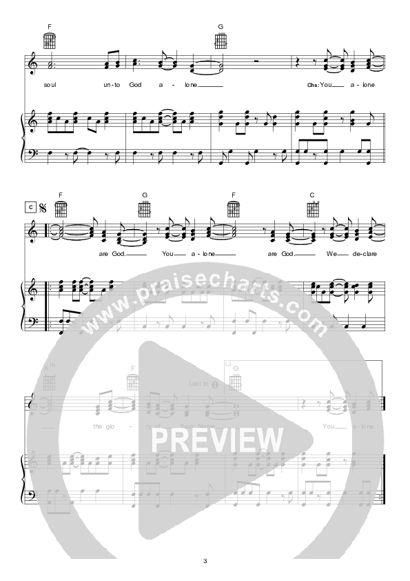 You Alone Are God (Instrumental) Lead & Piano (Hillsong Worship)