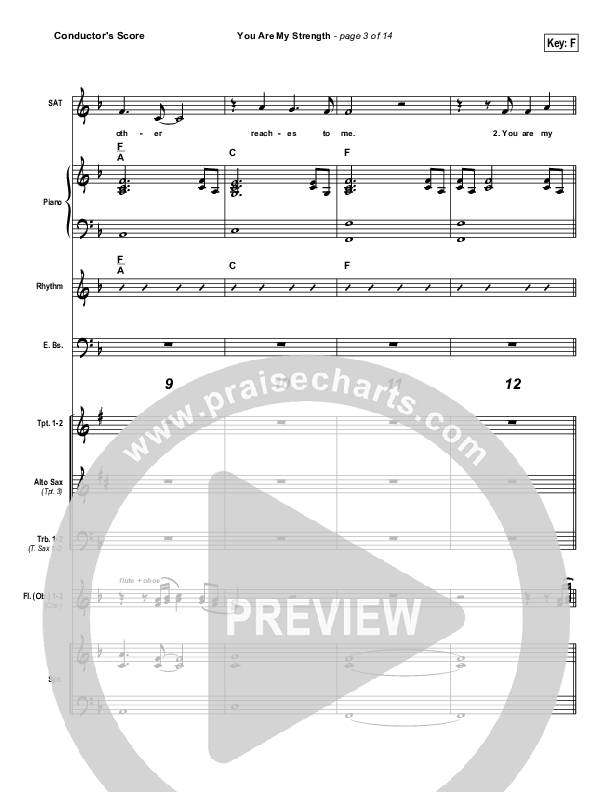 You Are My Strength Conductor's Score (Hillsong Worship)