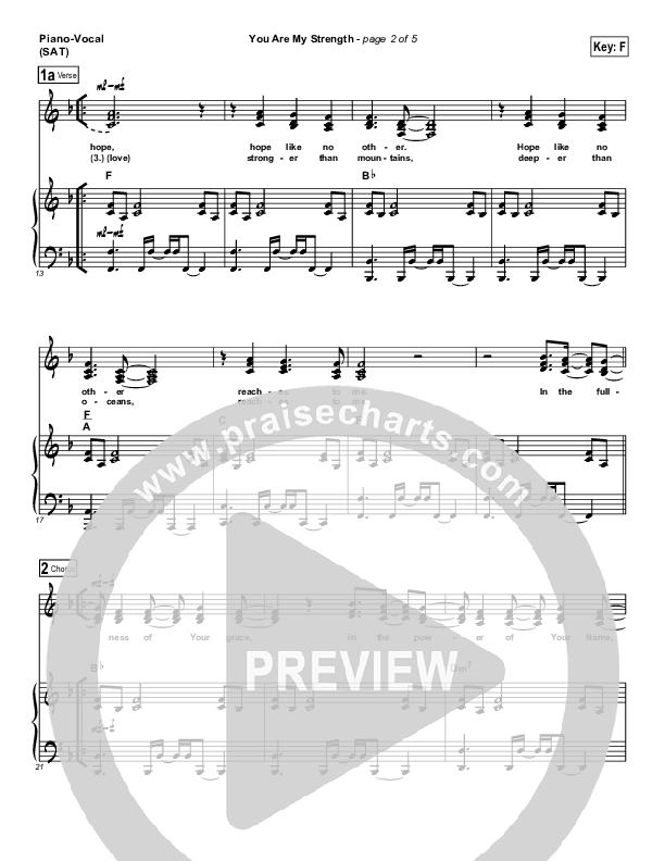 You Are My Strength Sheet Music PDF (Hillsong Worship) PraiseCharts