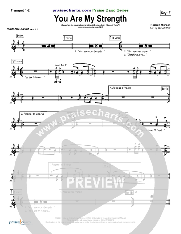 You Are My Strength Trumpet 1,2 (Hillsong Worship)