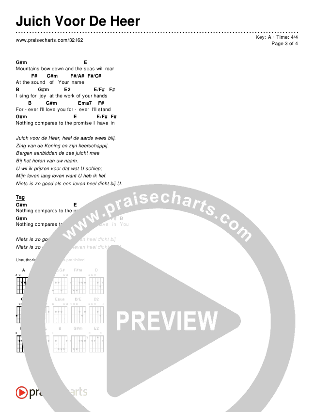 Juich Voor De Heer Chords & Lyrics ()