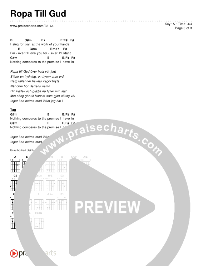 Ropa Till Gud Chords & Lyrics ()