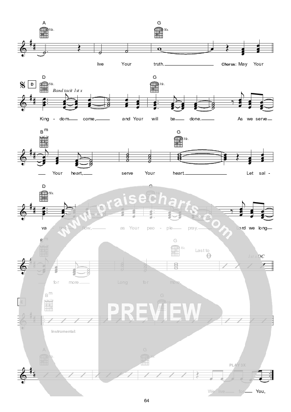 No One Like You Lead Sheet (Hillsong UNITED)