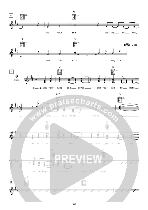 No One Like You Lead Sheet (Hillsong UNITED)