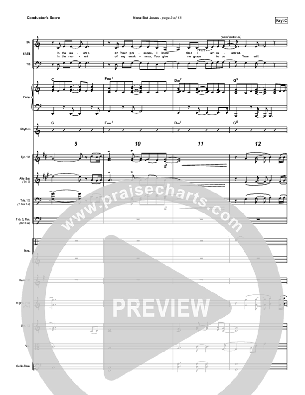None But Jesus Conductor's Score (Hillsong Worship)