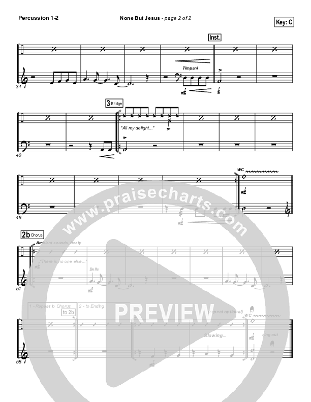 None But Jesus Percussion 1/2 (Hillsong Worship)