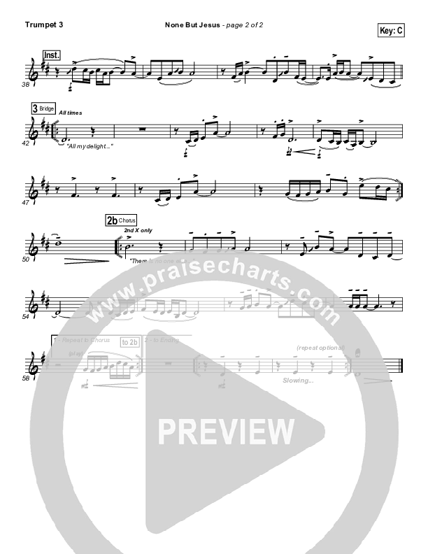 None But Jesus Trumpet 3 (Hillsong Worship)
