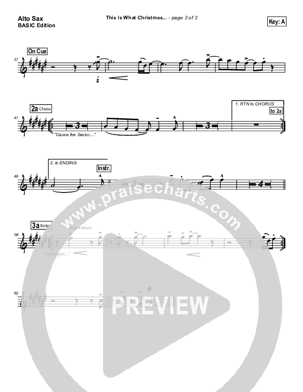 This Is What Christmas Means To Me Alto Sax (Tommy Walker)