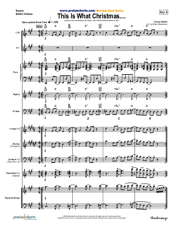 This Is What Christmas Means To Me Conductor's Score (Tommy Walker)
