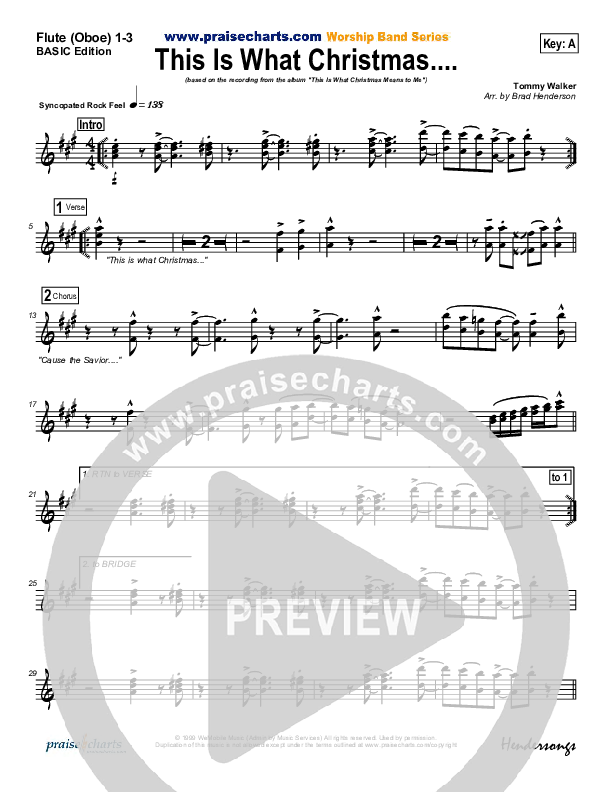 This Is What Christmas Means To Me Flute/Oboe 1/2/3 (Tommy Walker)