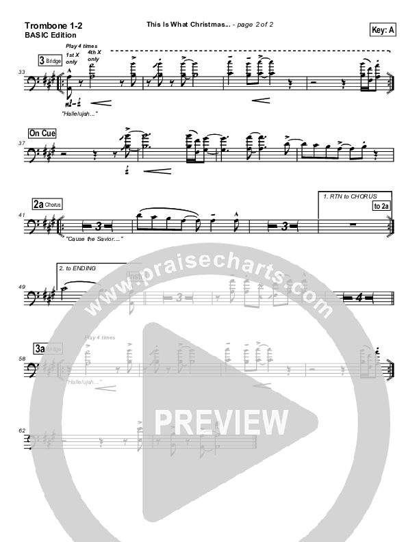 This Is What Christmas Means To Me Trombone 1/2 (Tommy Walker)