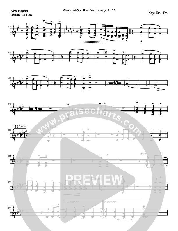 Glory (with God Rest Ye Merry Gentlemen) Synth Brass (Tommy Walker)