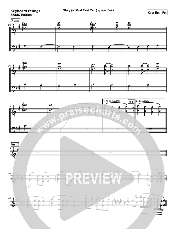 Glory (with God Rest Ye Merry Gentlemen) Synth Strings (Tommy Walker)