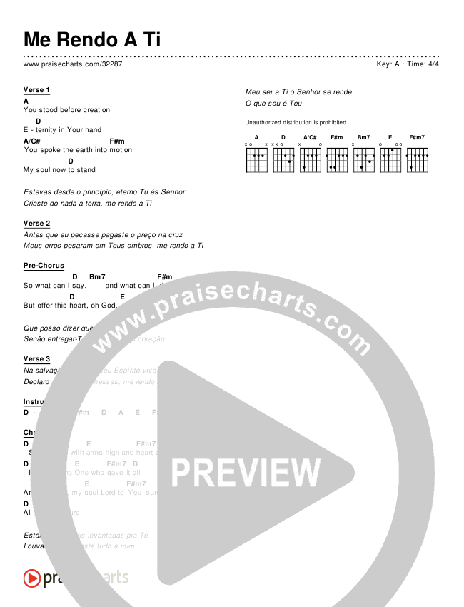 Me Rendo A Ti (Simplified) Chords & Lyrics ()