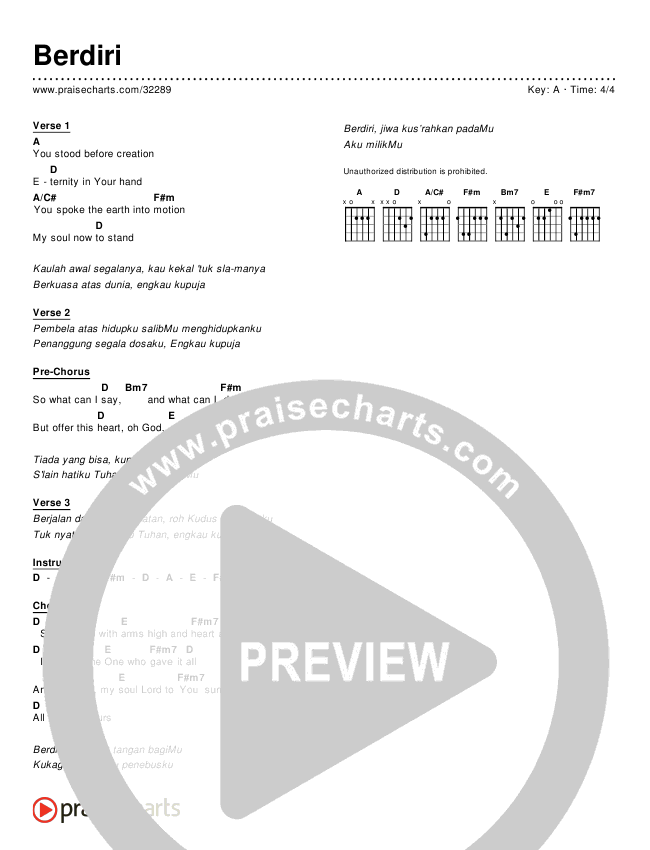 Berdiri (Simplified) Chords & Lyrics ()