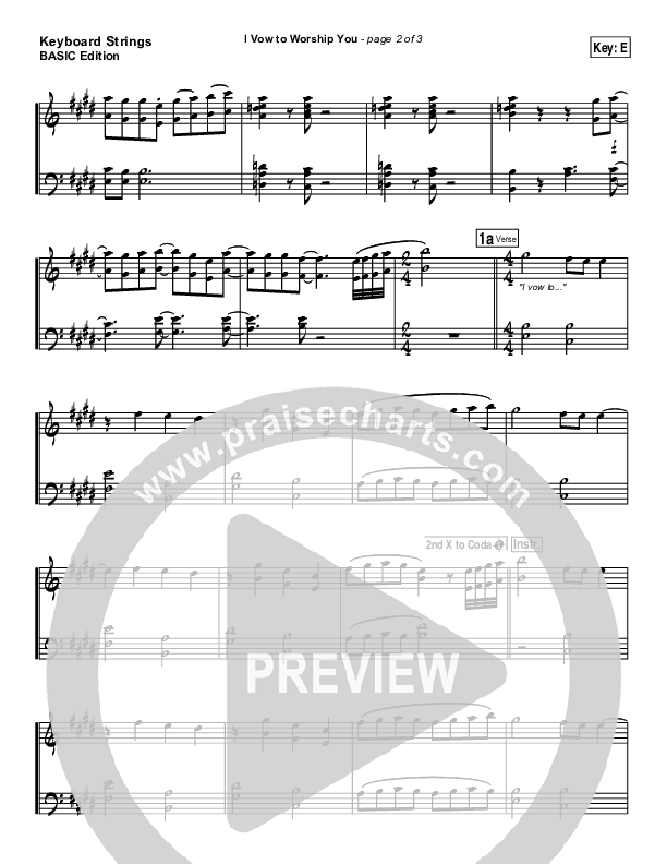 I Vow To Worship You Synth Strings (Tommy Walker)