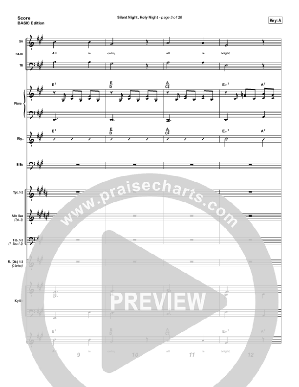 Silent Night Holy Night Conductor's Score (Tommy Walker)