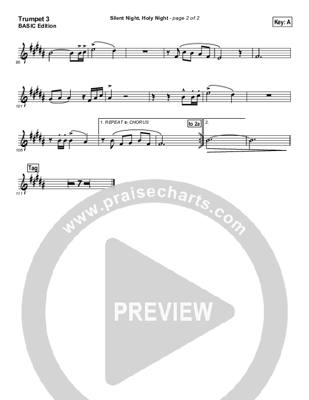 Silent Night Holy Night Trumpet 3 (Tommy Walker)