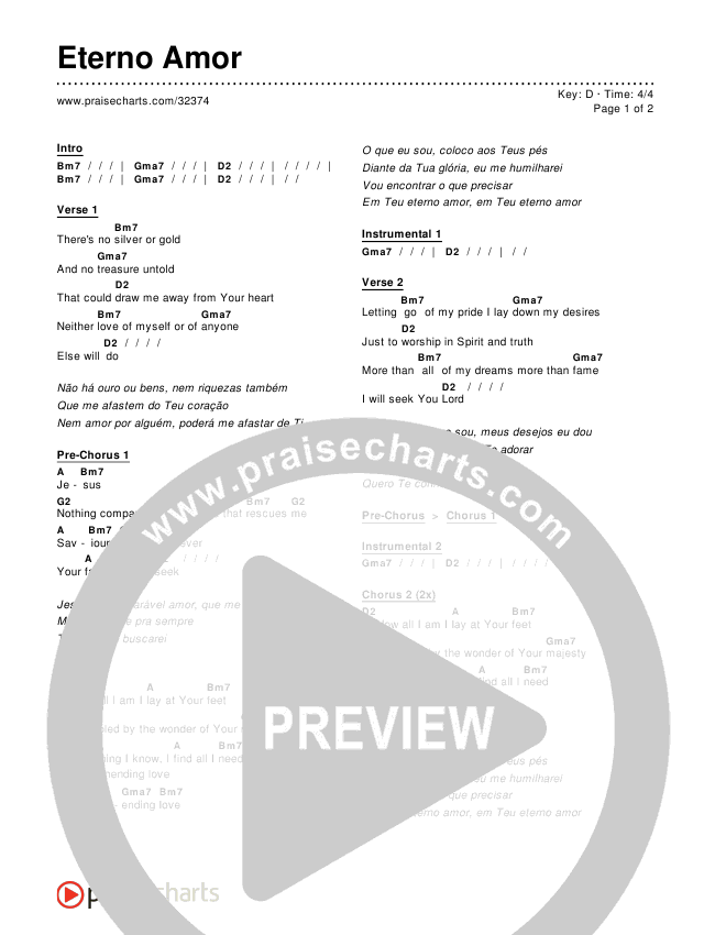 Eterno Amor Chords & Lyrics ()