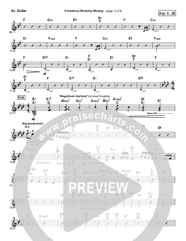 Christmas Worship Medley (Alpha And Omega / Be Unto Your Name / Magnificent And Holy / The Almighty Acoustic Guitar (Israel Houghton)