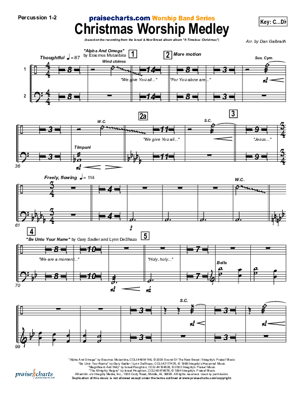 Christmas Worship Medley (Alpha And Omega /  Be Unto Your Name / Magnificent And Holy / The Almighty Percussion (Israel Houghton)