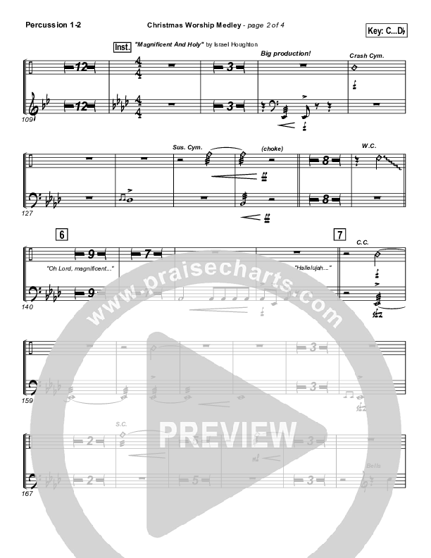 Christmas Worship Medley (Alpha And Omega /  Be Unto Your Name / Magnificent And Holy / The Almighty Percussion (Israel Houghton)