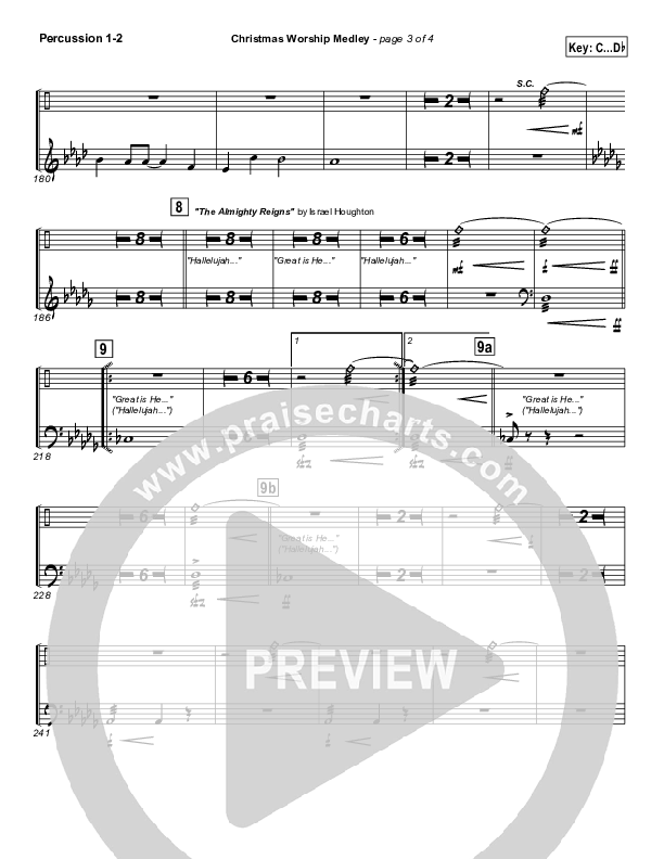 Christmas Worship Medley (Alpha And Omega /  Be Unto Your Name / Magnificent And Holy / The Almighty Percussion (Israel Houghton)