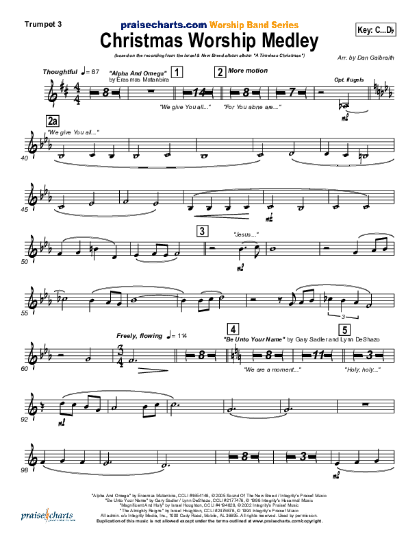 Christmas Worship Medley (Alpha And Omega /  Be Unto Your Name / Magnificent And Holy / The Almighty Trumpet 3 (Israel Houghton)