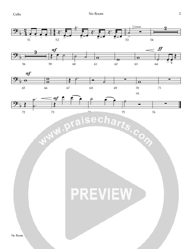 No Room (The Innkeeper) Cello (Todd Agnew)