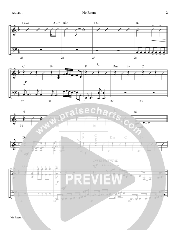 No Room (The Innkeeper) Rhythm Chart (Todd Agnew)