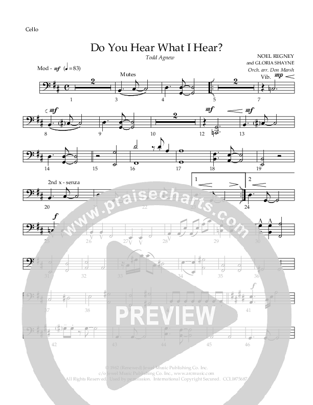 Do You Hear What I Hear Cello (Todd Agnew)