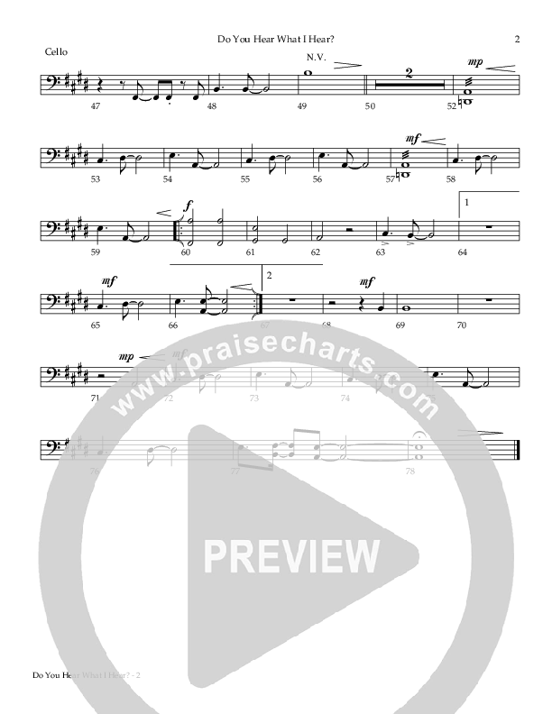 Do You Hear What I Hear Cello (Todd Agnew)