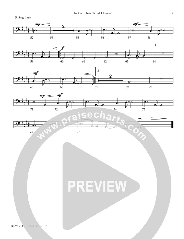 Do You Hear What I Hear Double Bass (Todd Agnew)