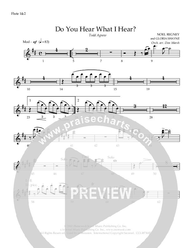 Do You Hear What I Hear Flute (Todd Agnew)