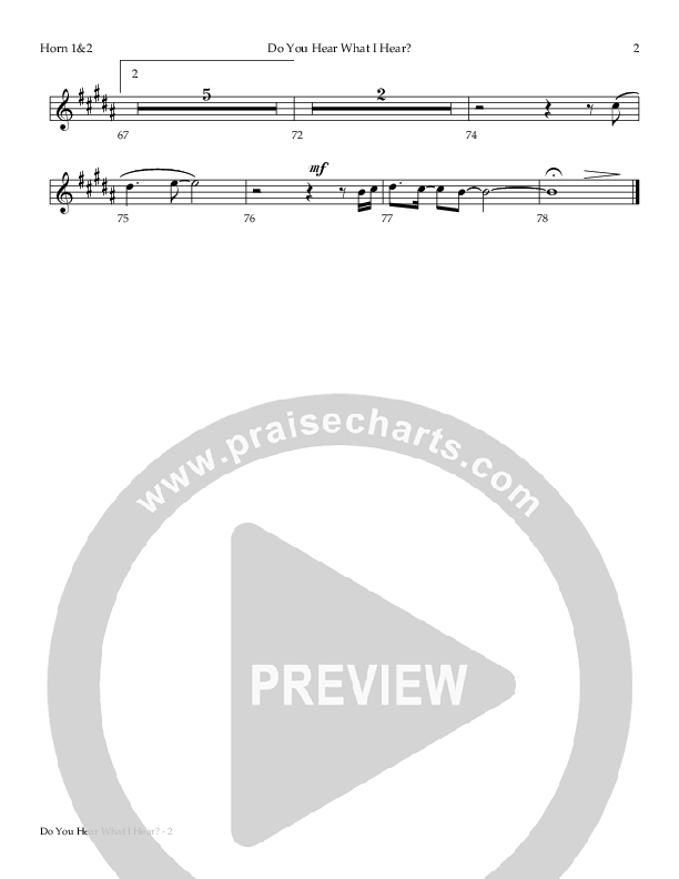 Do You Hear What I Hear French Horn 1/2 (Todd Agnew)