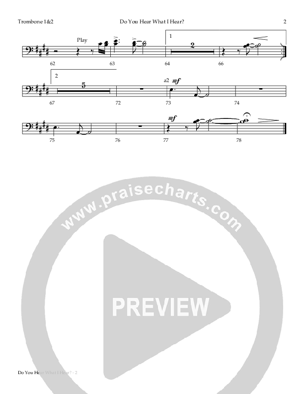 Do You Hear What I Hear Trombone 1/2 (Todd Agnew)