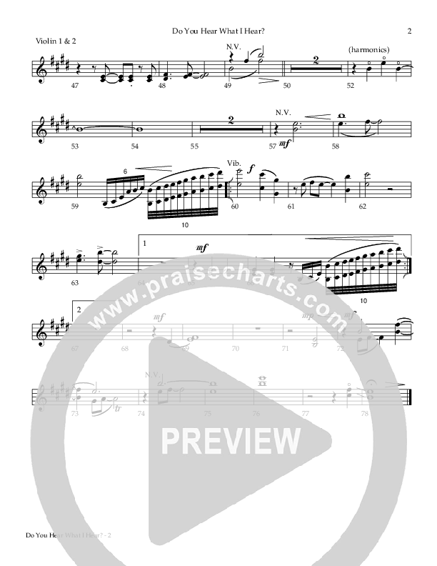 Do You Hear What I Hear Violin 1/2 (Todd Agnew)