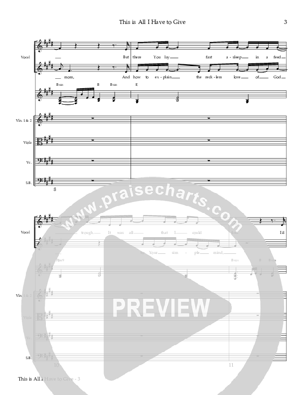This Is All I Have To Give (Joseph) Conductor's Score (Todd Agnew)