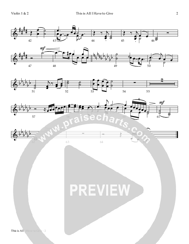 This Is All I Have To Give (Joseph) Violin 1/2 (Todd Agnew)