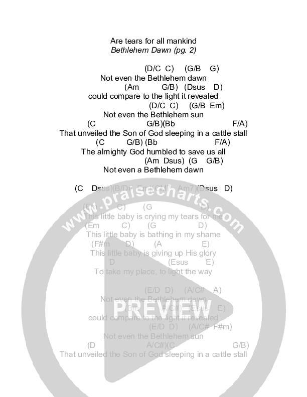 Bethlehem Dawn (The Shepherds) Chords & Lyrics (Todd Agnew)