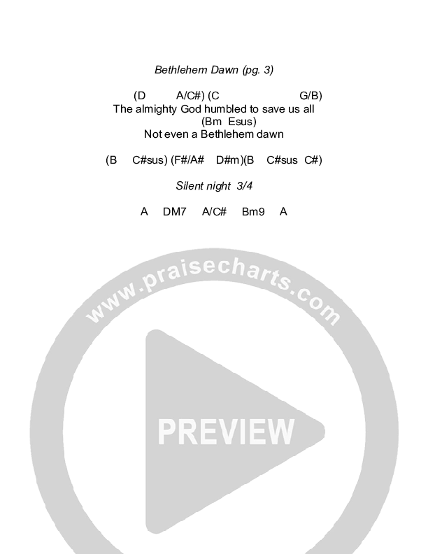 Bethlehem Dawn (The Shepherds) Chords & Lyrics (Todd Agnew)