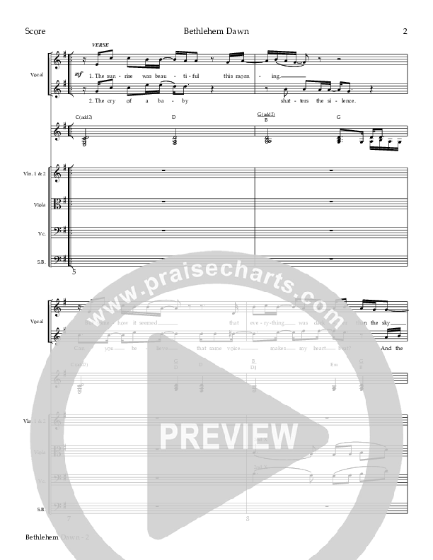 Bethlehem Dawn (The Shepherds) Conductor's Score (Todd Agnew)
