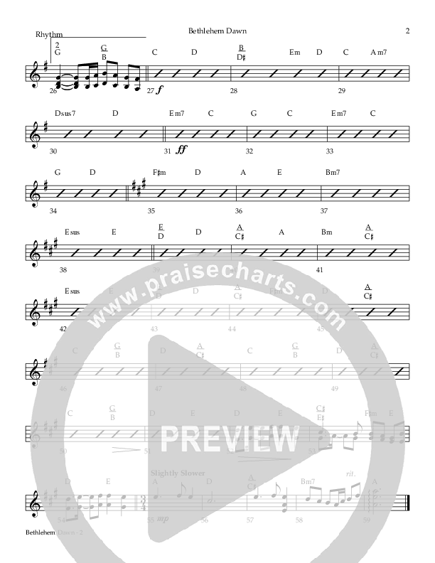Bethlehem Dawn (The Shepherds) Rhythm Chart (Todd Agnew)