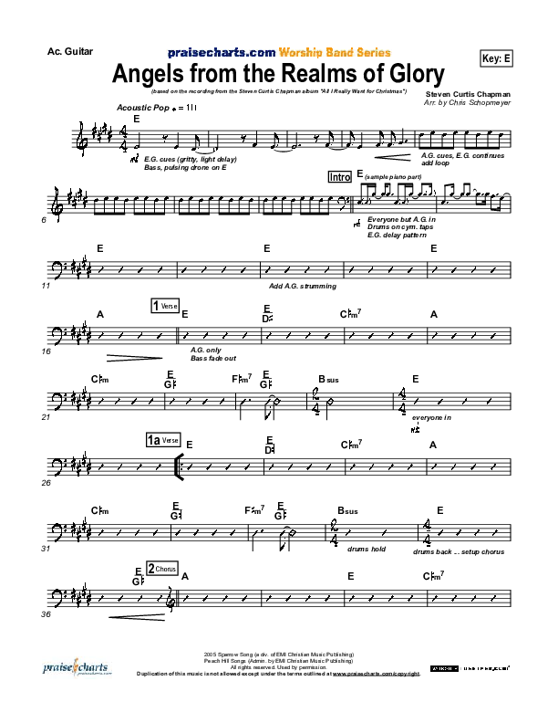 Angels From The Realms Of Glory Acoustic Guitar (Steven Curtis Chapman)