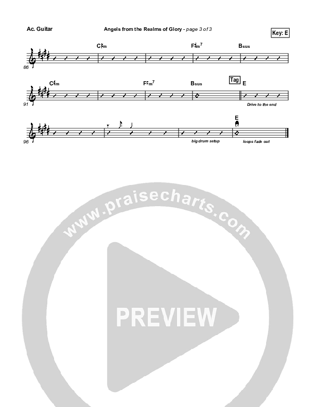 Angels From The Realms Of Glory Acoustic Guitar (Steven Curtis Chapman)